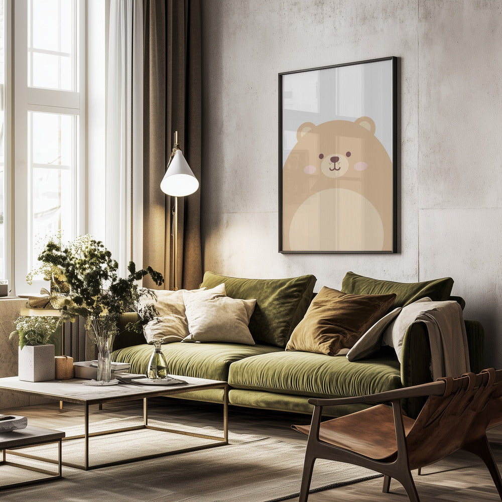 Cute Bear - Poster / Art Print - interiör