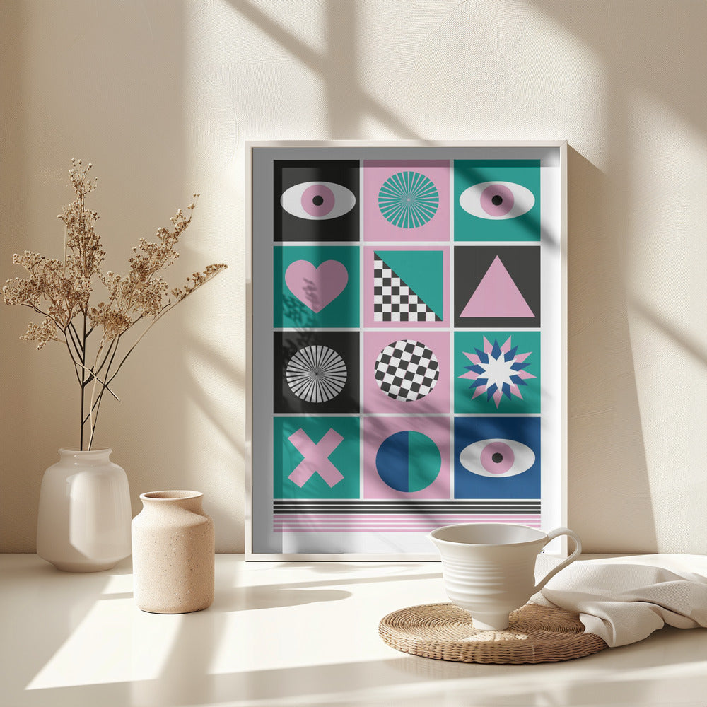 GEOMETRIC III - Poster / Art Print - interiör