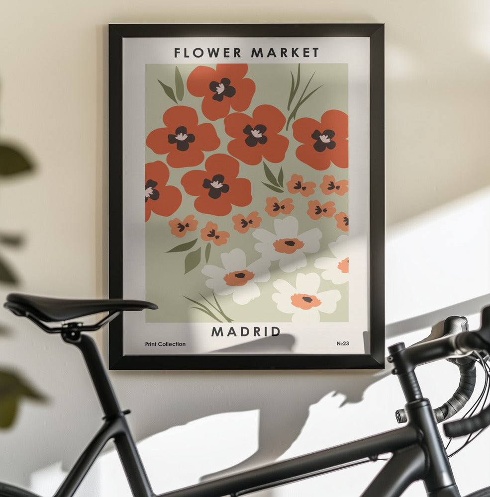 Flower Market Madrid - Poster / Art Print - interiör