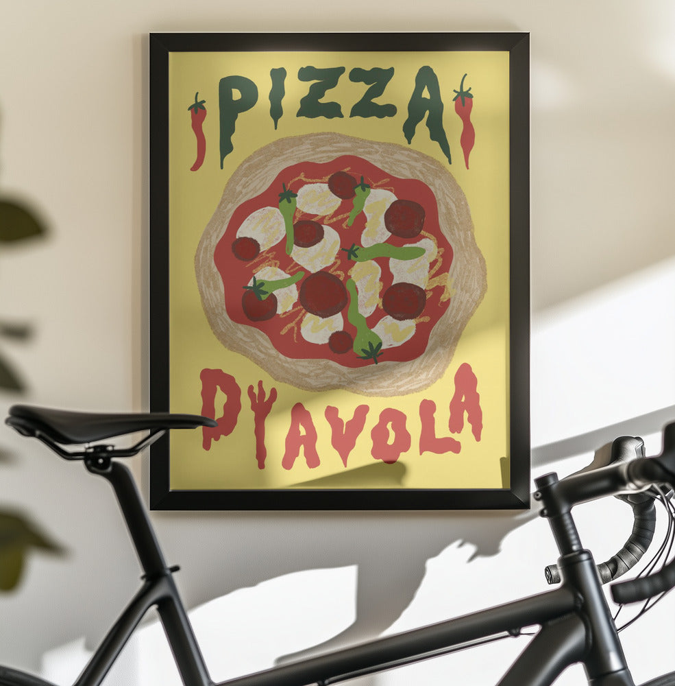 Pizza Diavola - Poster / Art Print - interiör