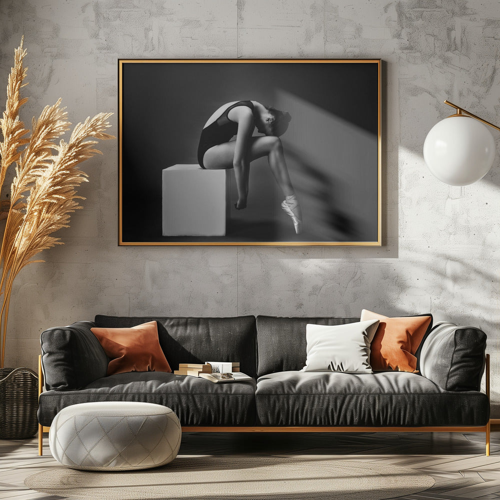 The nymph (the ballerina on the cube) - Poster / Art Print - interiör