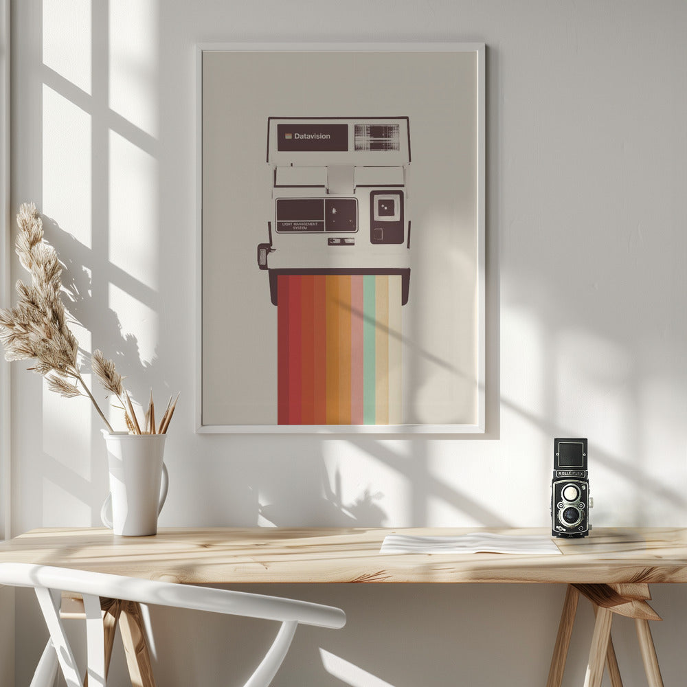 Instant Camera Rainbow - Poster / Art Print - interiör
