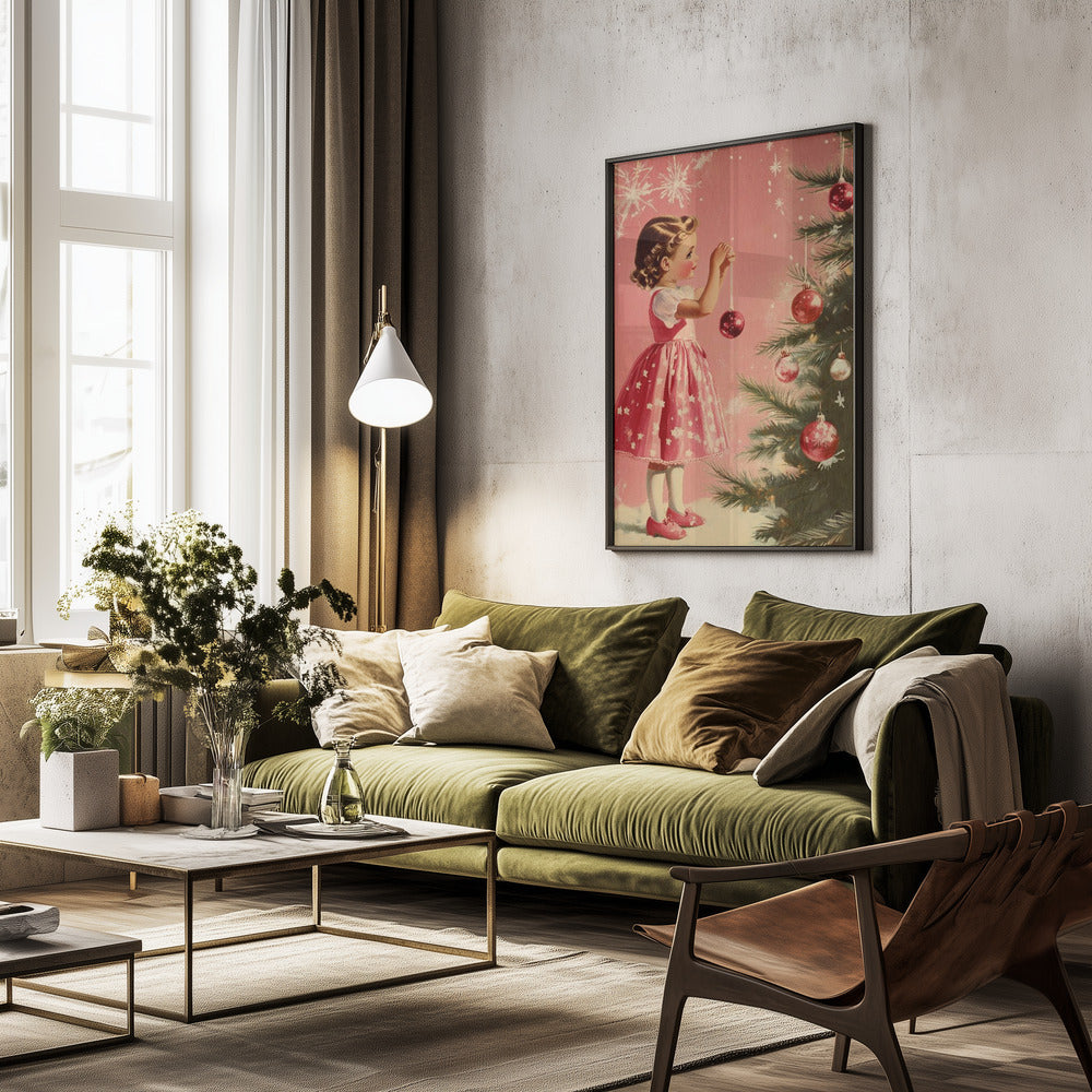 Girl With Baubles - Poster / Art Print - interiör