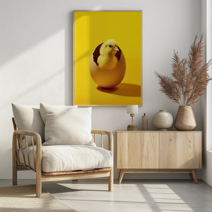 Yellow Chicken - Poster / Art Print - interiör