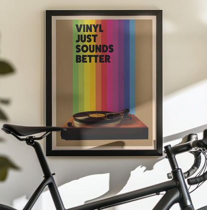 Vinyl Just Sounds Better - Poster / Art Print - interiör