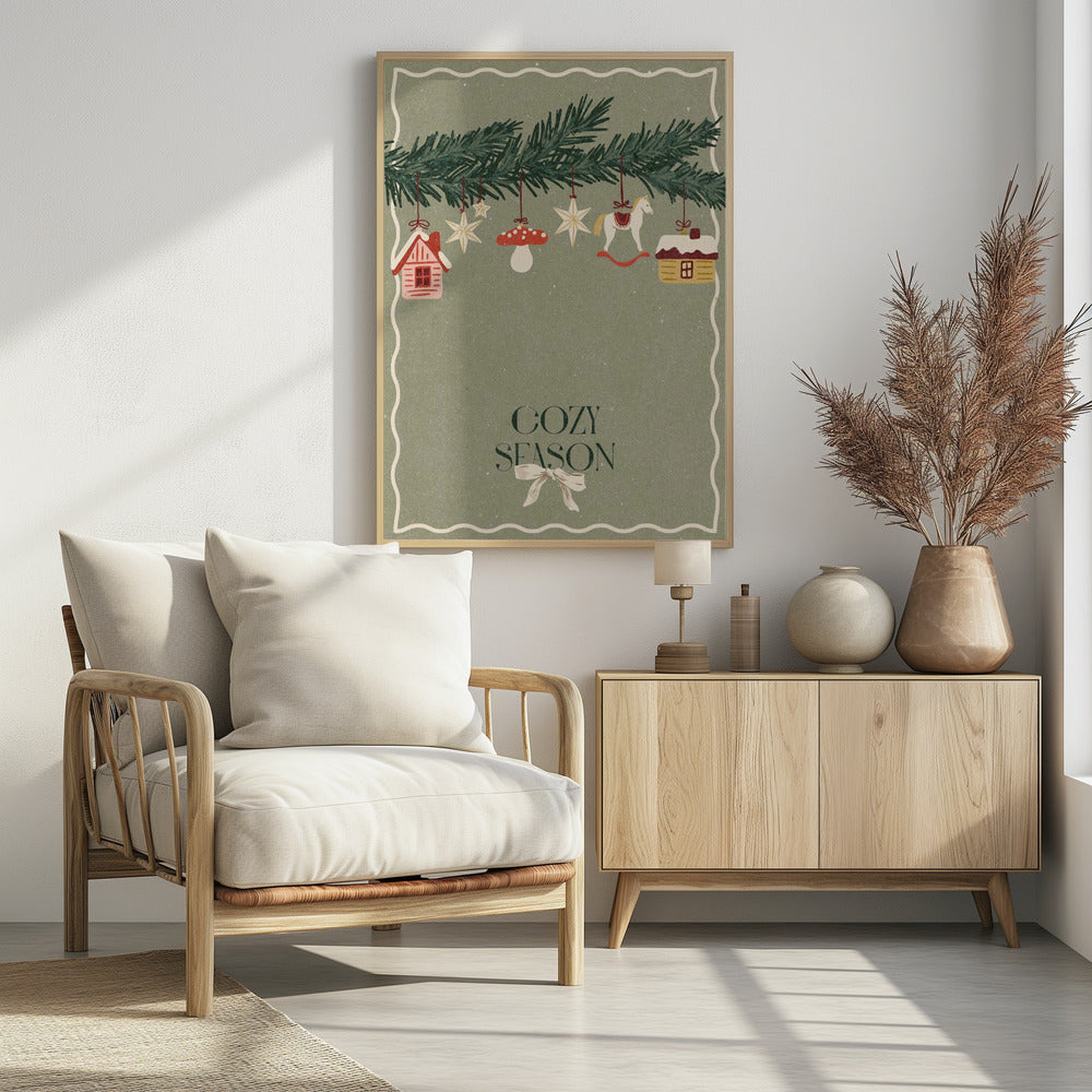 Toys on the Christmas tree - Poster / Art Print - interiör