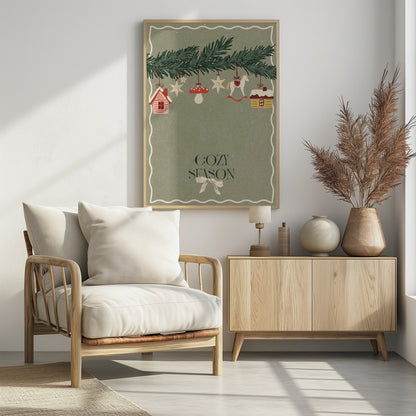 Toys on the Christmas tree - Poster / Art Print - interiör