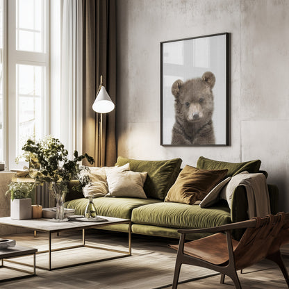 Peekaboo Baby Bear - Poster / Art Print - interiör