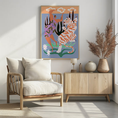 Hello Tiger - Poster / Art Print - interiör