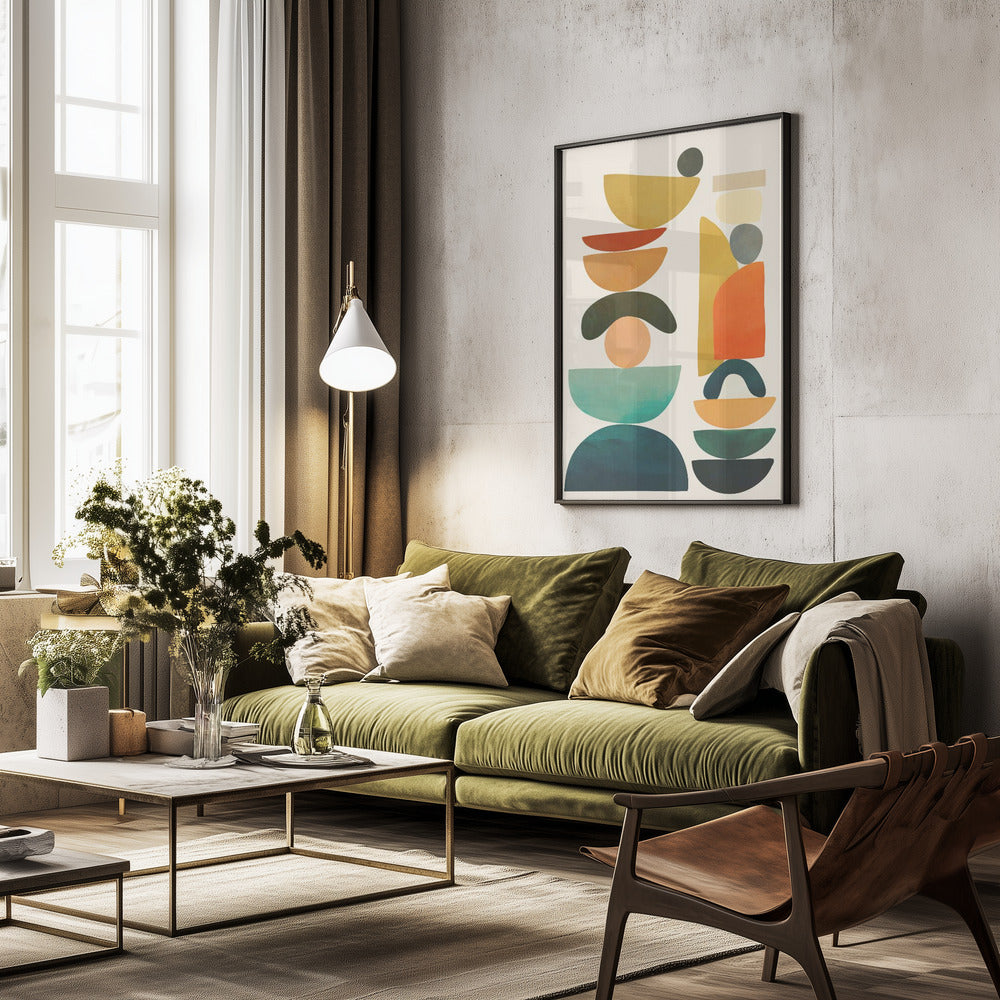 Geometric Harmony - Poster / Art Print - interiör