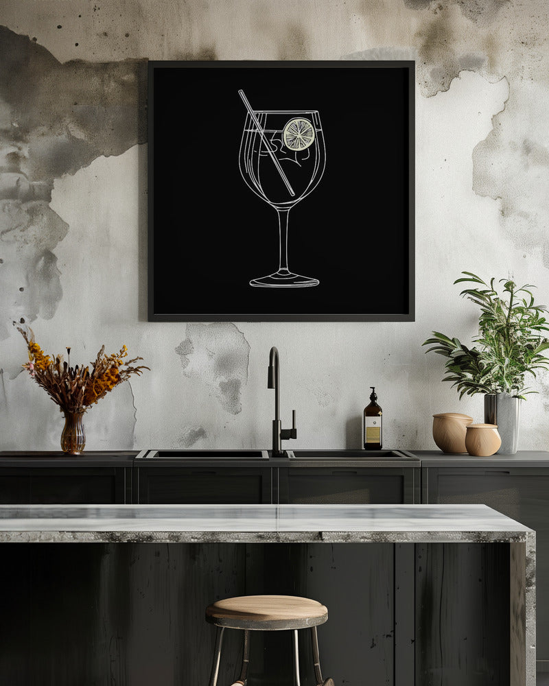 A Glass of Gin and Tonic - Poster / Art Print - interiör