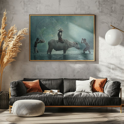 Water Buffalo - Poster / Art Print - interiör