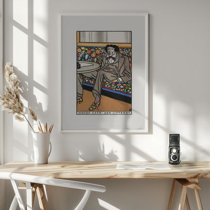 Viennese Café  the Man of Letters - Poster / Art Print - interiör
