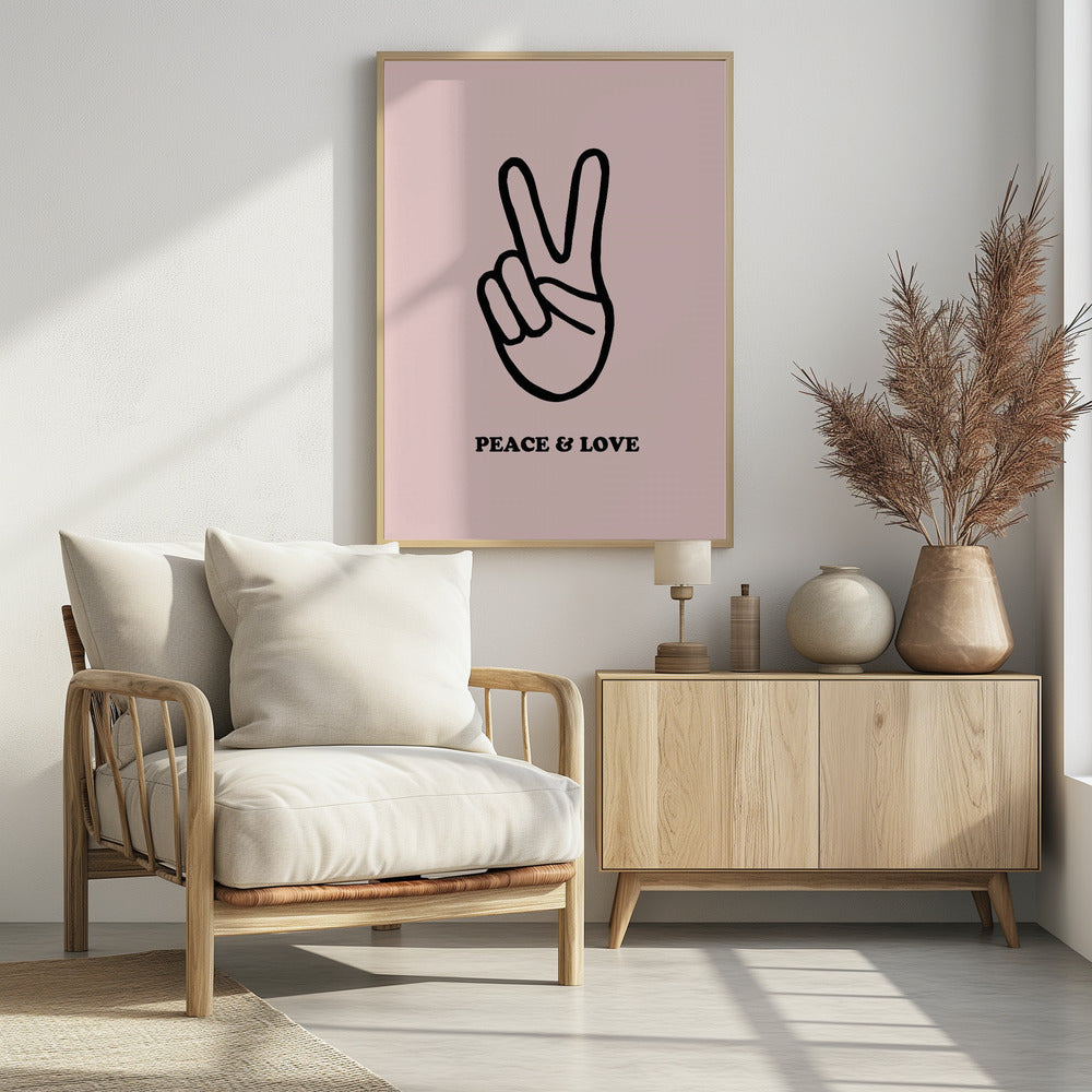 Peace & Love - Poster / Art Print - interiör