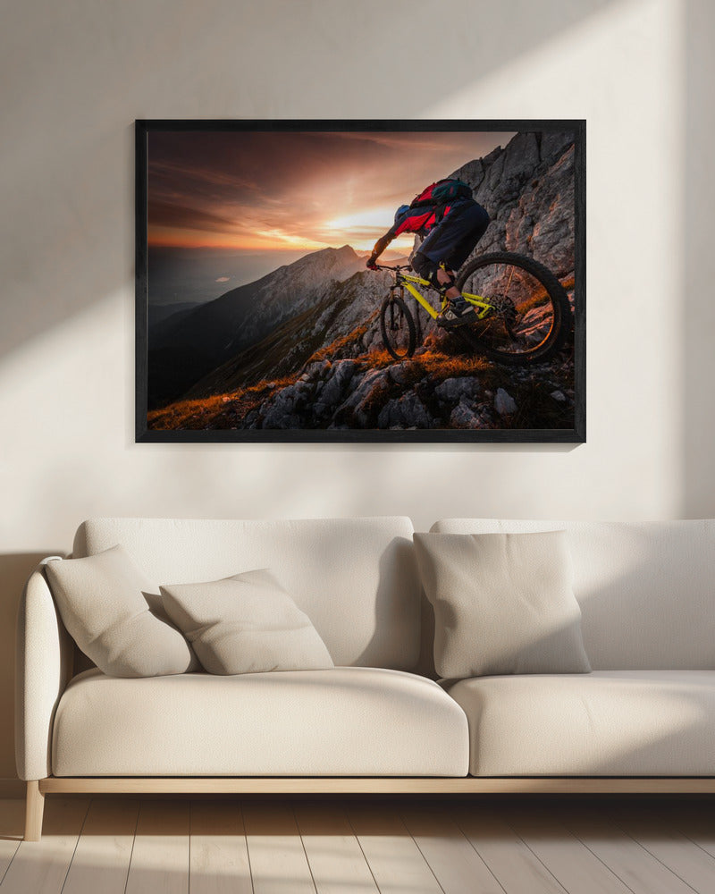Golden hour high alpine ride - Poster / Art Print - interiör