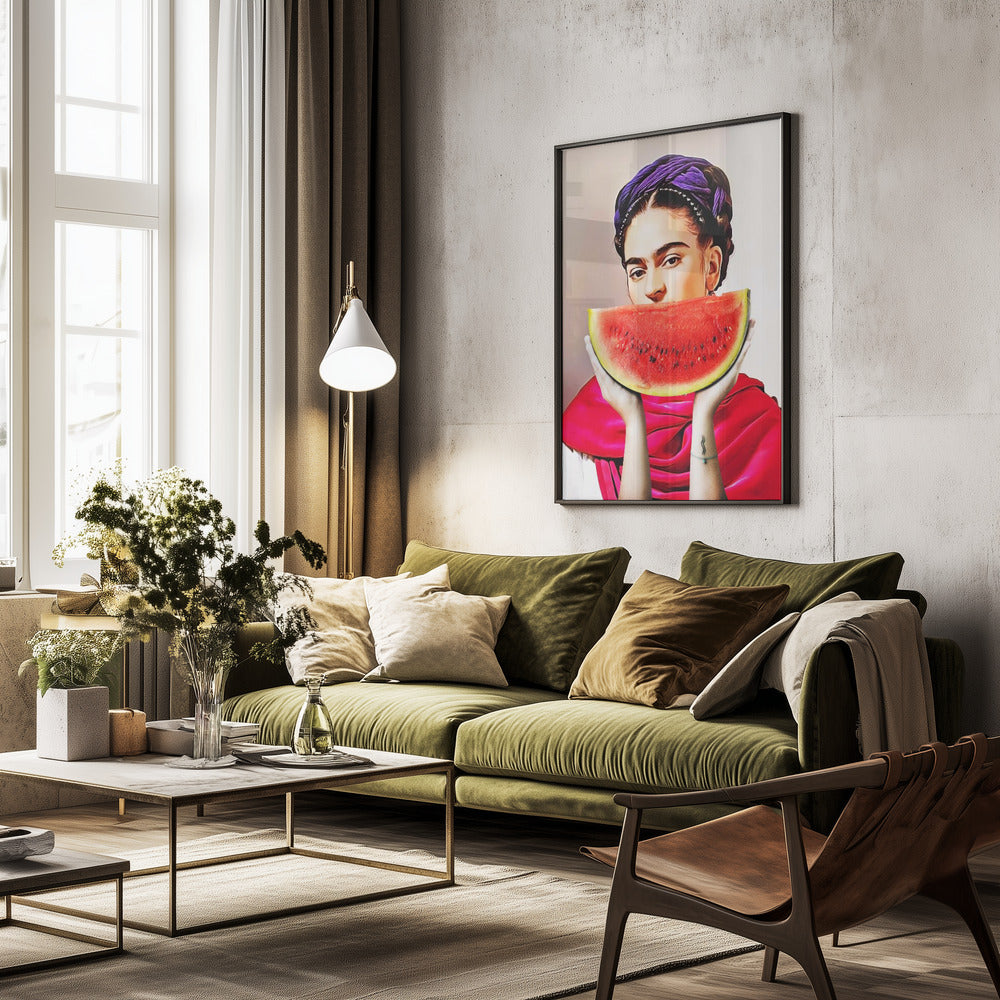 Watermelon Frida - Poster / Art Print - interiör