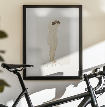Nude, Standing With Hands On Head - Poster / Art Print - interiör