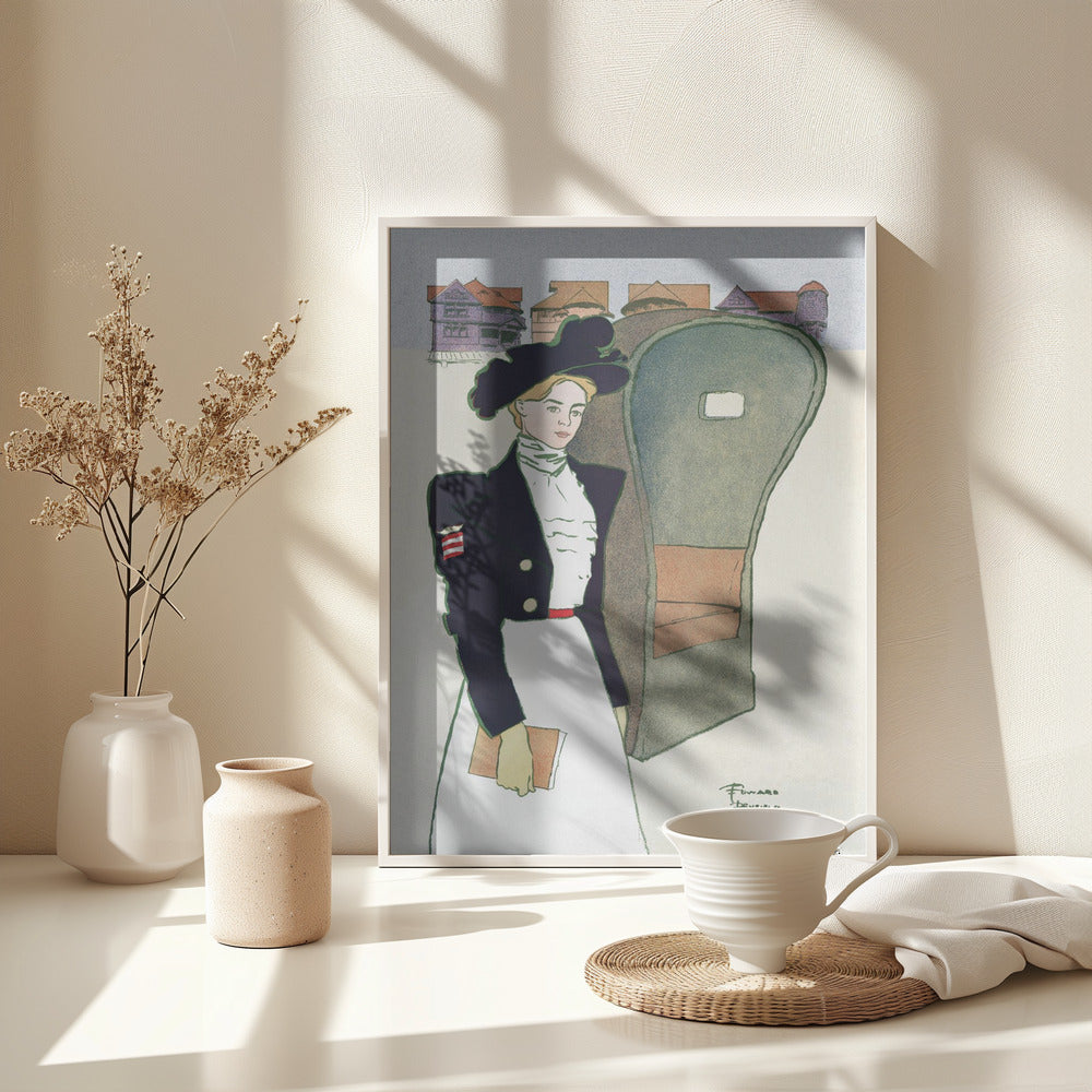 Woman Holding Book (ca. 1890–1907) - Poster / Art Print - interiör