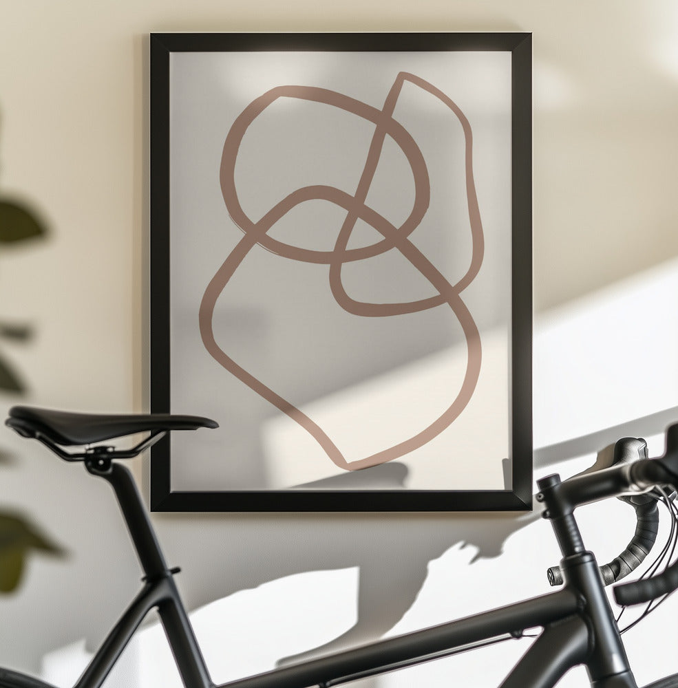 Abstract Lines Mocha 5 - Poster / Art Print - interiör
