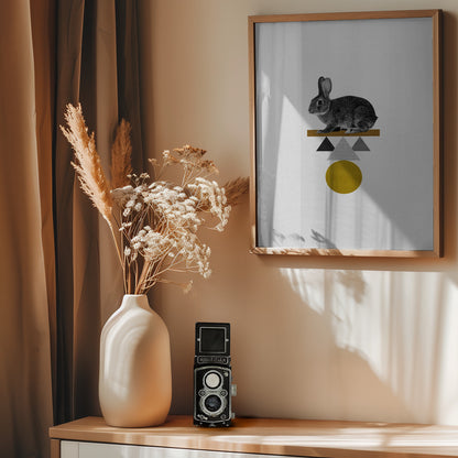 Tribal Rabbit - Poster / Art Print - interiör
