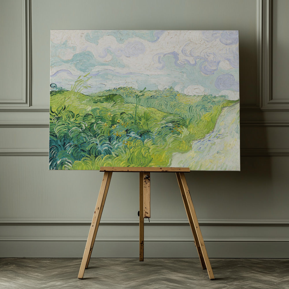 Green Wheat Fields, Auvers (1890) By Vincent Van Gogh - Poster / Art Print - interiör