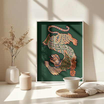 Asiantiger Green - Poster / Art Print - interiör