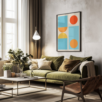 Bright Minimal Shapes Series #4 - Poster / Art Print - interiör