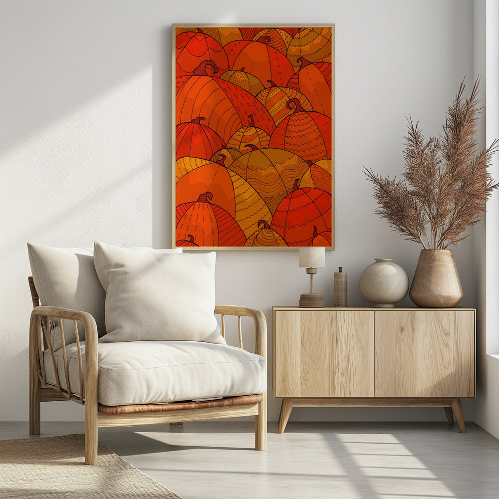 Pumpkins - Poster / Art Print - interiör