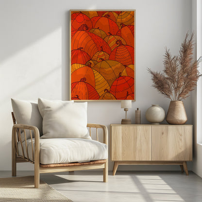 Pumpkins - Poster / Art Print - interiör