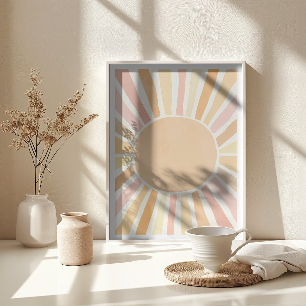 Boho sun - Poster / Art Print - interiör
