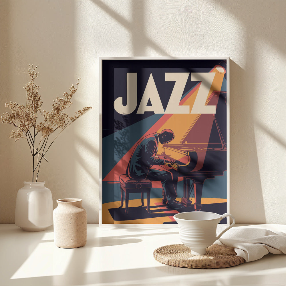Jazz Pianist - Poster / Art Print - interiör