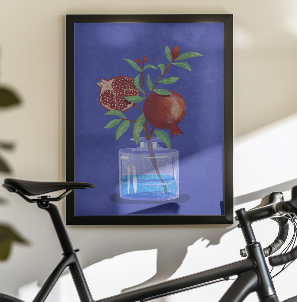 pomegranate in Vase - Poster / Art Print - interiör