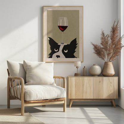 Dog and Wine - Poster / Art Print - interiör