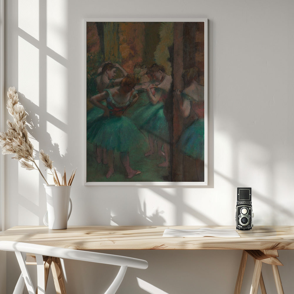 Dancers, Pink and Green - Poster / Art Print - interiör