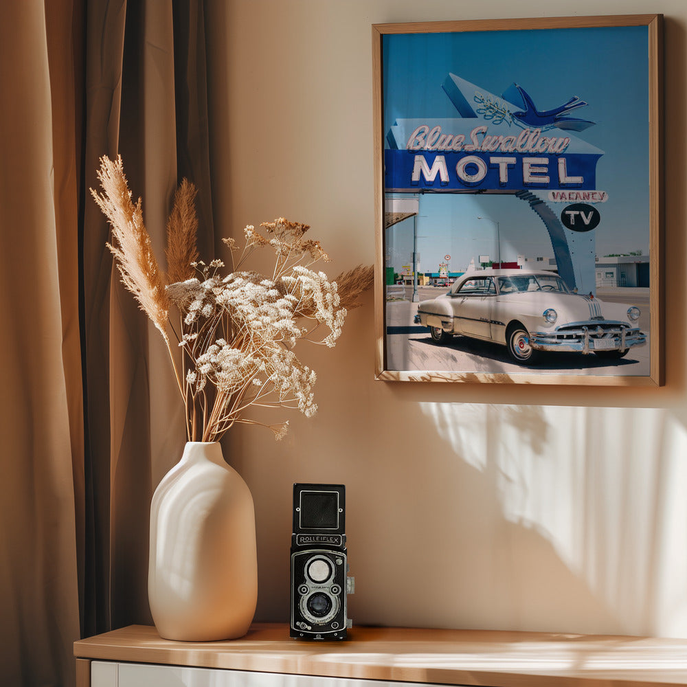 Blue Swallow Motel - Poster / Art Print - interiör