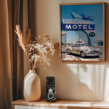 Blue Swallow Motel - Poster / Art Print - interiör
