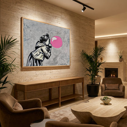 Pink balloon - Poster / Art Print - interiör
