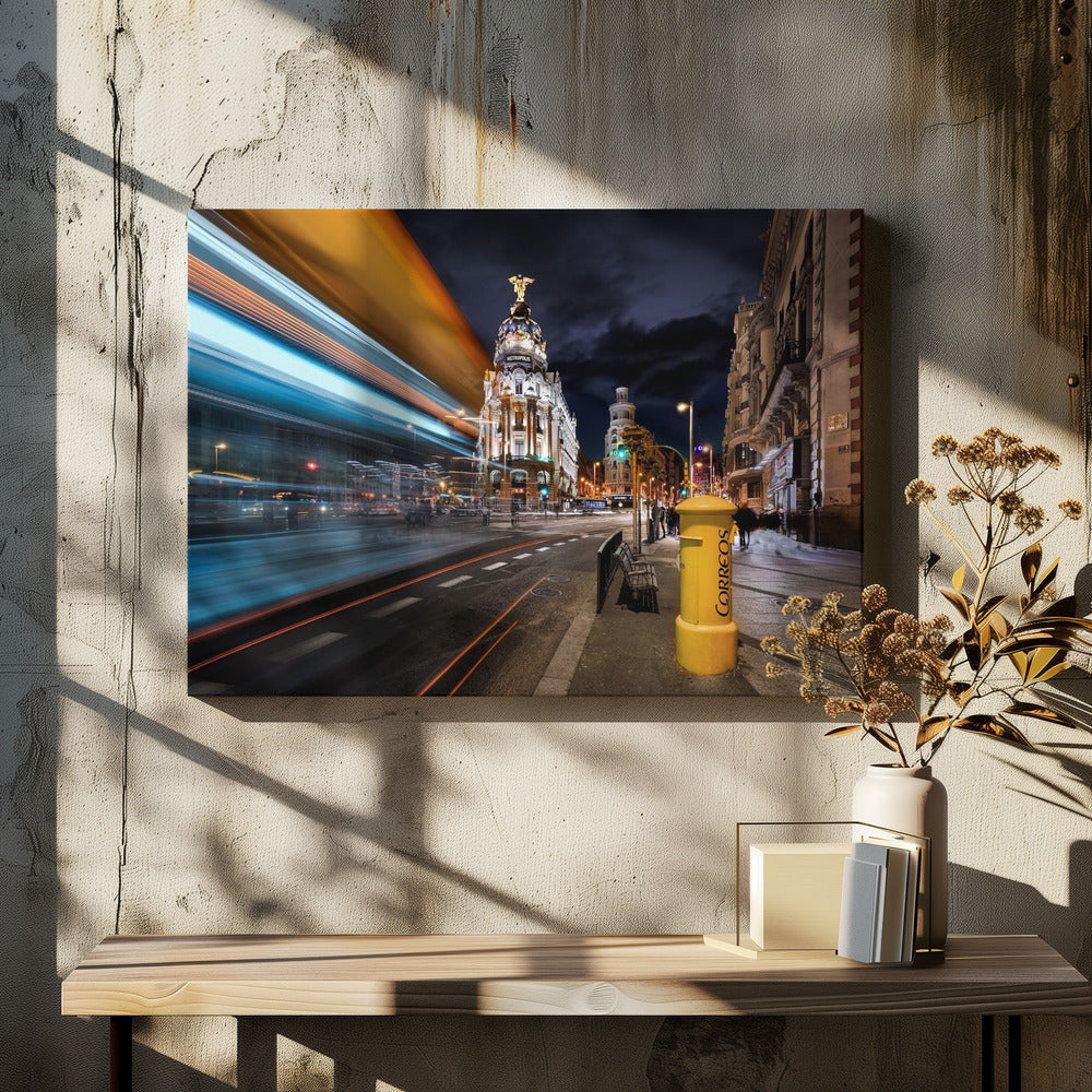 Madrid City Lights III - Poster / Art Print - interiör