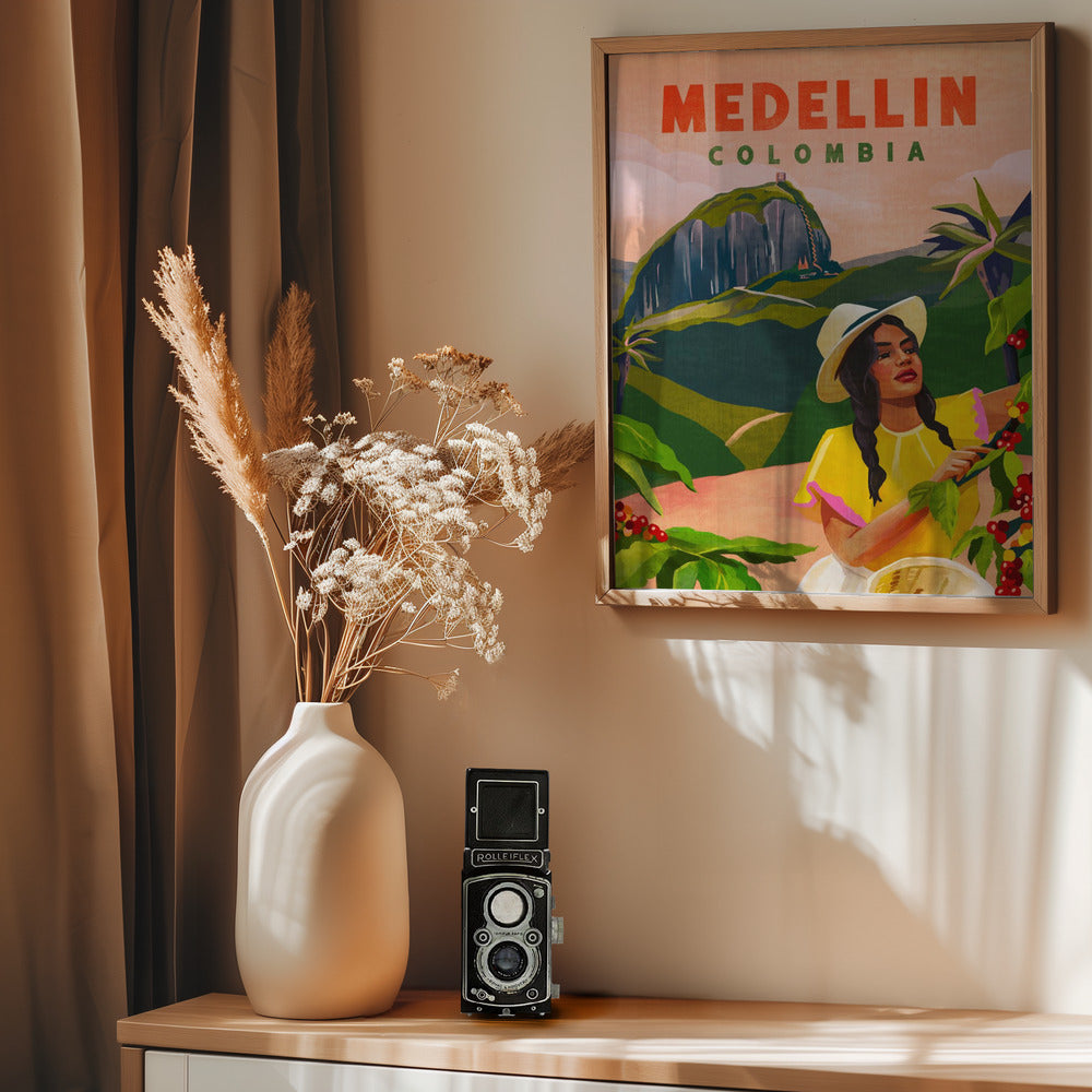 Medellin Colombia Travel Poster - Poster / Art Print - interiör