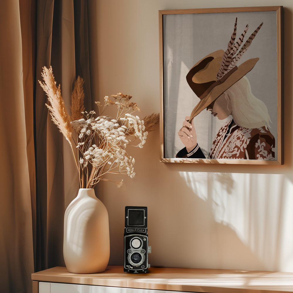 Feathered Elegance - Poster / Art Print - interiör