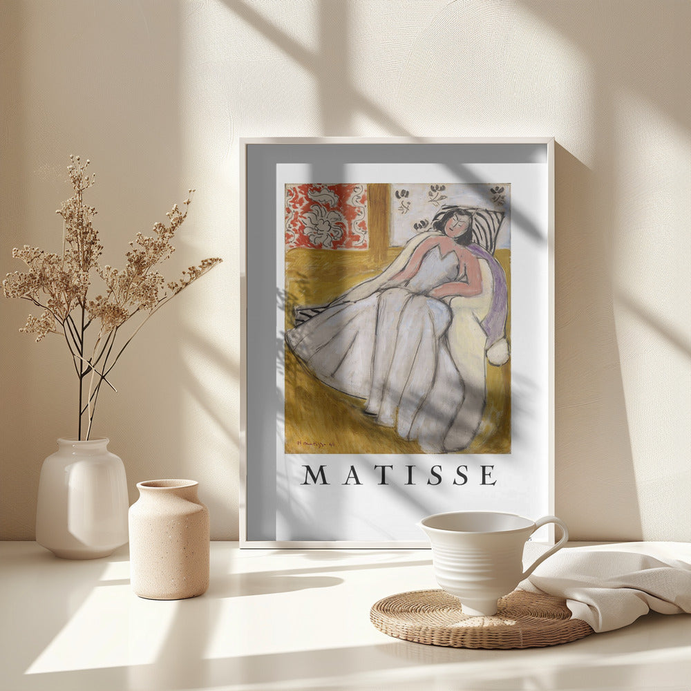 Jeune Femme à La Pelisse Blanche - Poster / Art Print - interiör