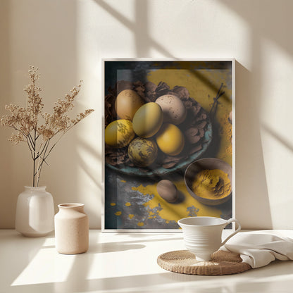 Yellow Eggs - Poster / Art Print - interiör