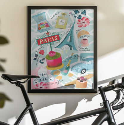 Paris Sucre Sacre Coeur - Poster / Art Print - interiör