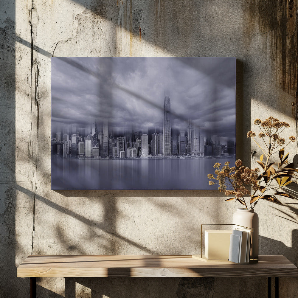 A view of Victoria Harbor in Hongkong - Poster / Art Print - interiör