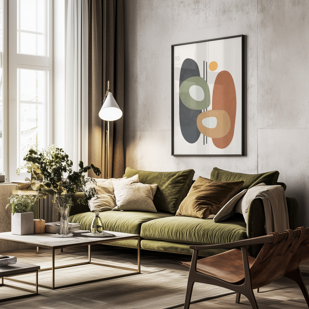 Geo Harmony Dance - Poster / Art Print - interiör
