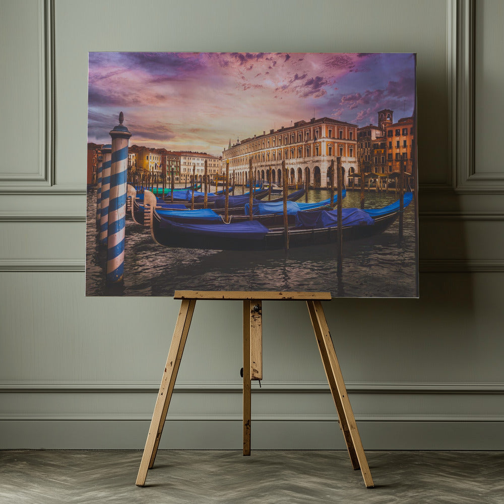 Gondolas of the Grand Canal - Poster / Art Print - interiör