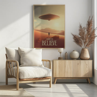 I Want To Believe - Poster / Art Print - interiör