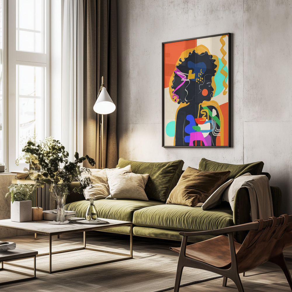 Modern Abstract Woman 4 - Poster / Art Print - interiör