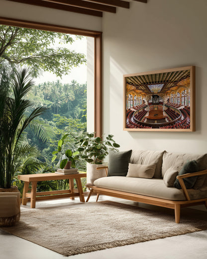 Inside the Palau - Poster / Art Print - interiör