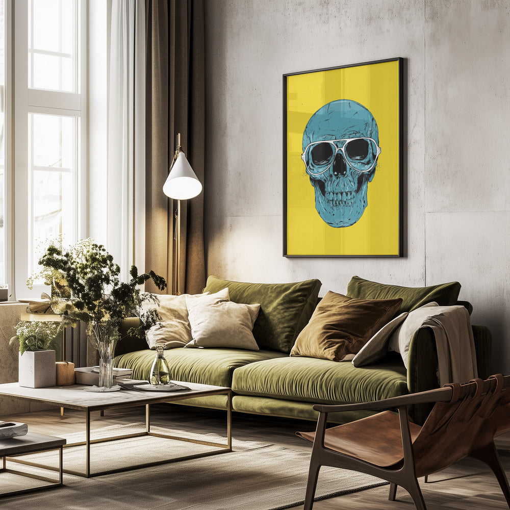 Blue Skull - Poster / Art Print - interiör